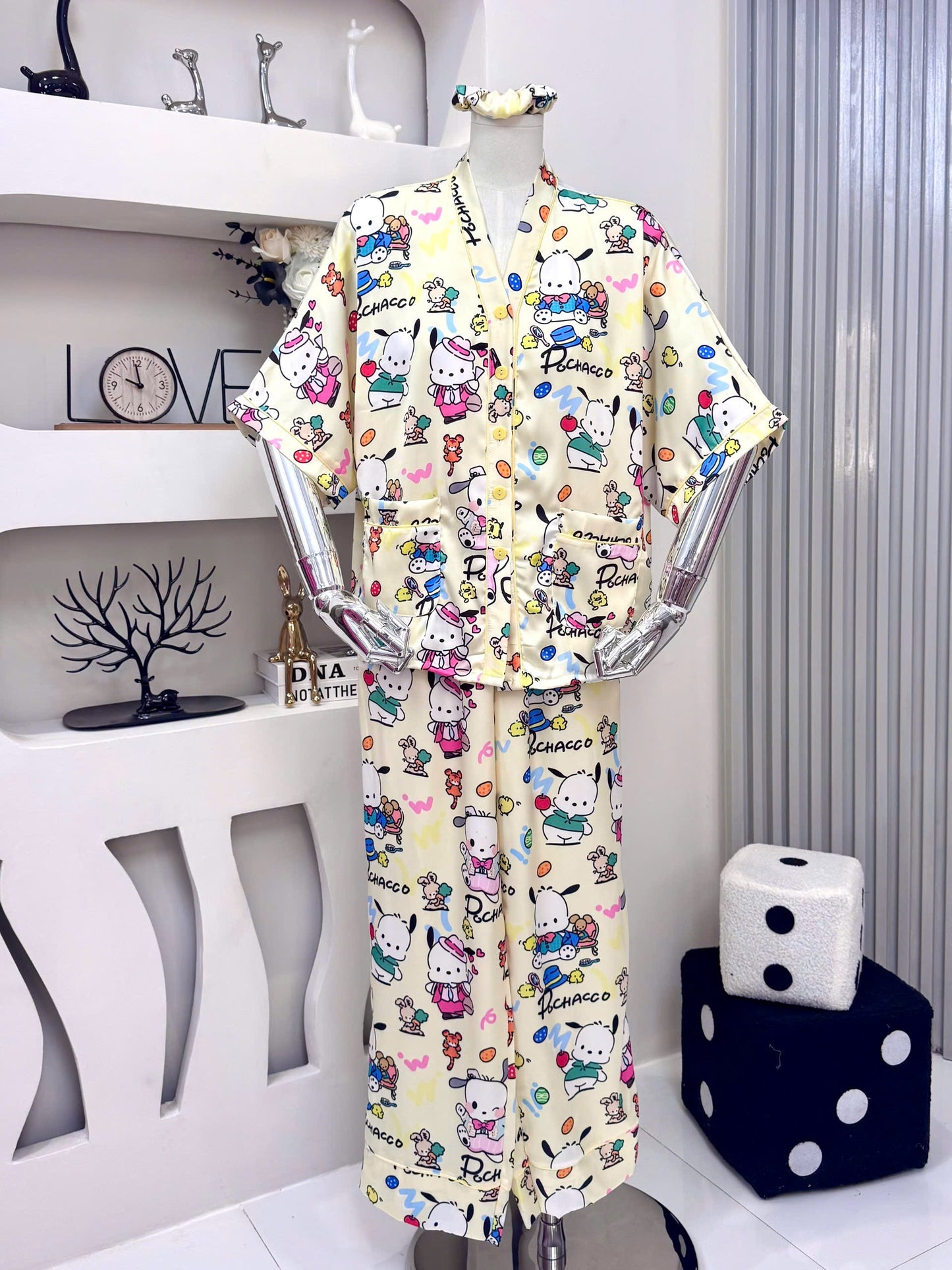 Pochacco Satin Pajama Short Sleeve