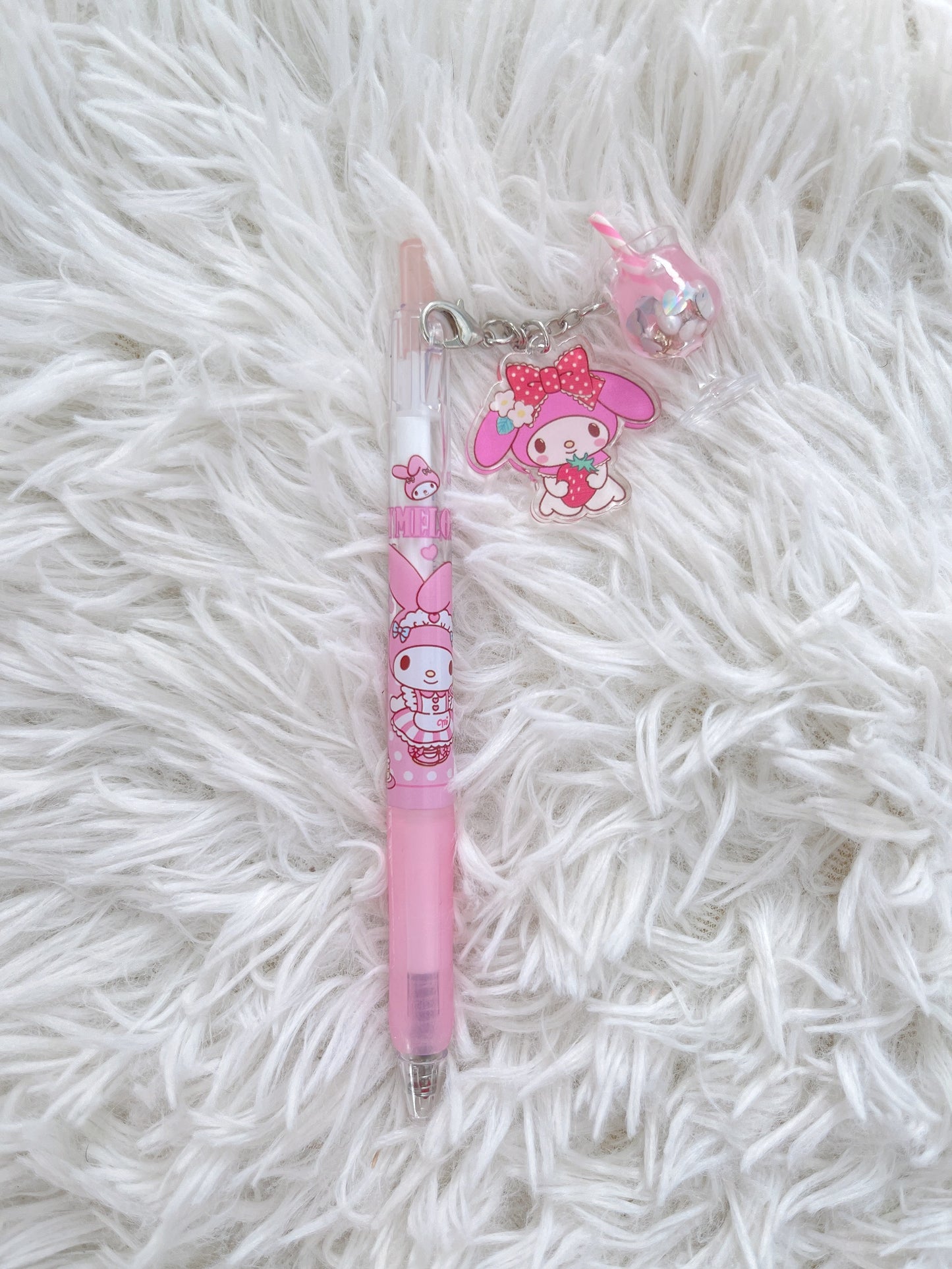 Cute/Kawaii Sanrio Characters Pen with Charm 0.5mm, School Supply, Gift, Hello Kitty, Kuromi, Cinnamoroll, Pompompurin, My Melody, Pochacco