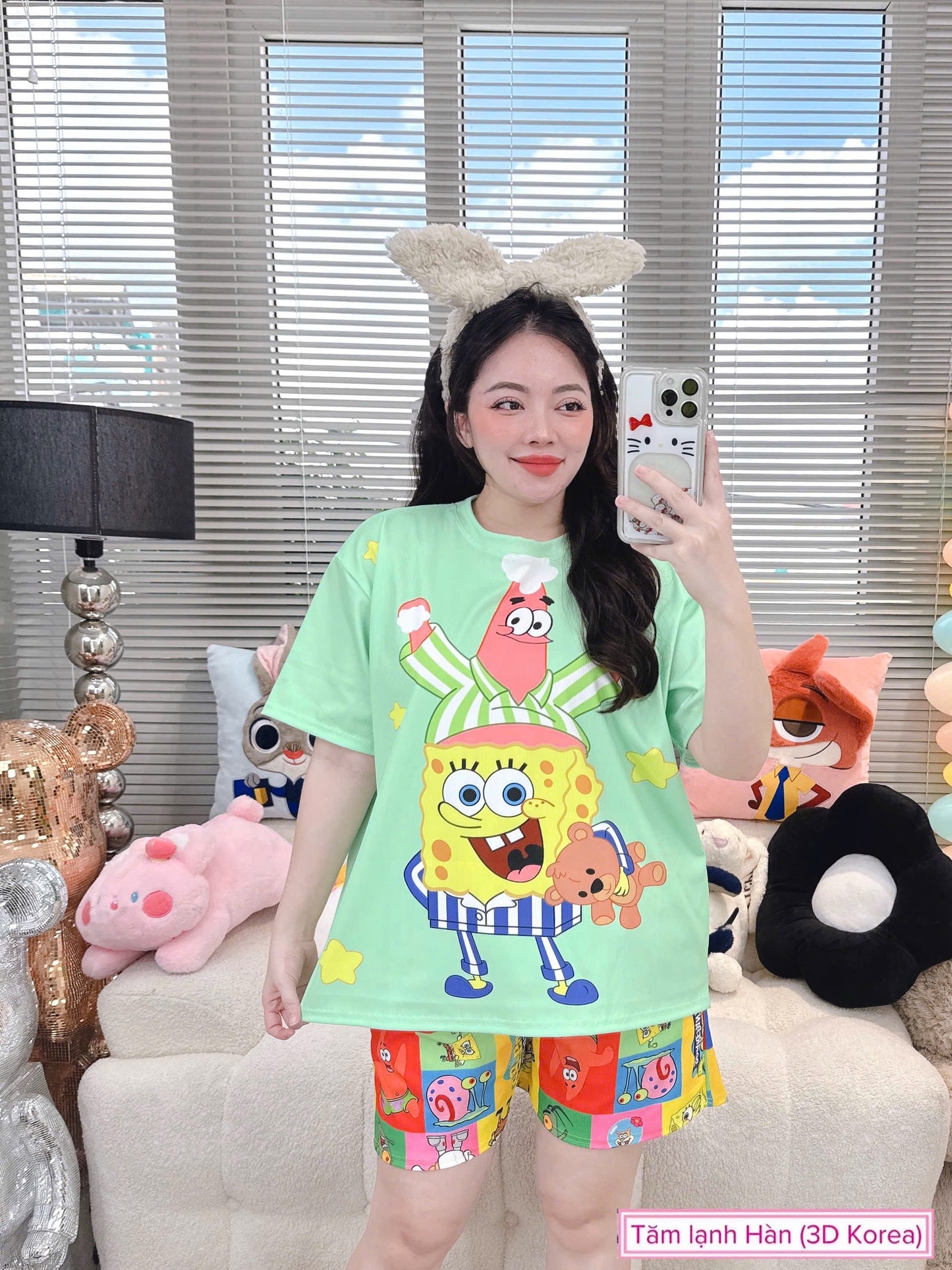 Spongebob Ribbed Cotton Short Set