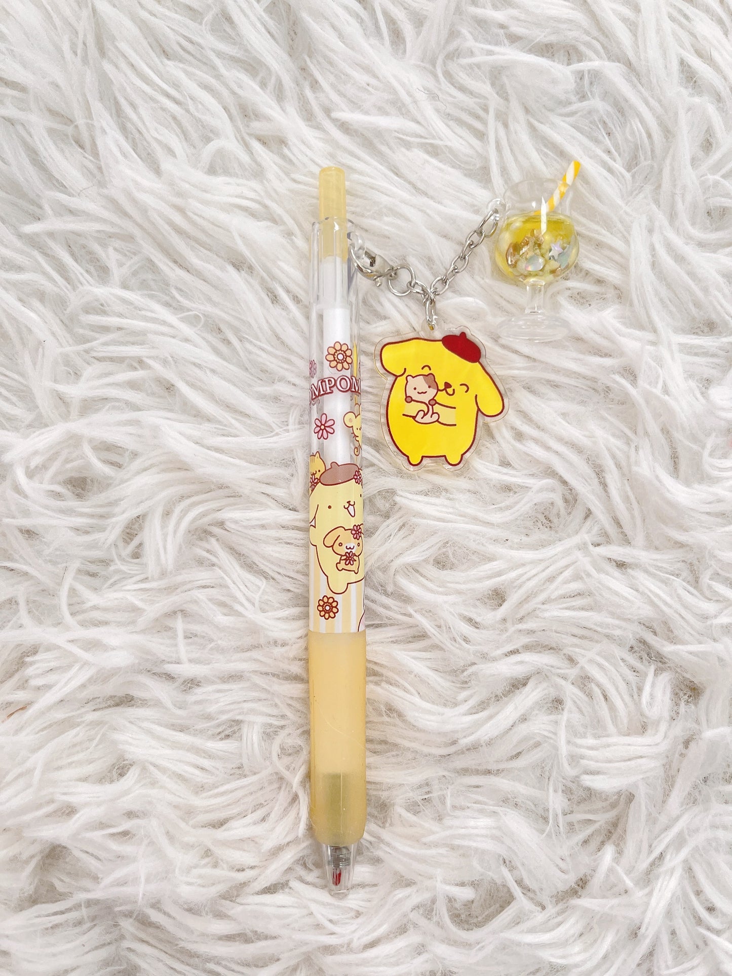 Cute/Kawaii Sanrio Characters Pen with Charm 0.5mm, School Supply, Gift, Hello Kitty, Kuromi, Cinnamoroll, Pompompurin, My Melody, Pochacco