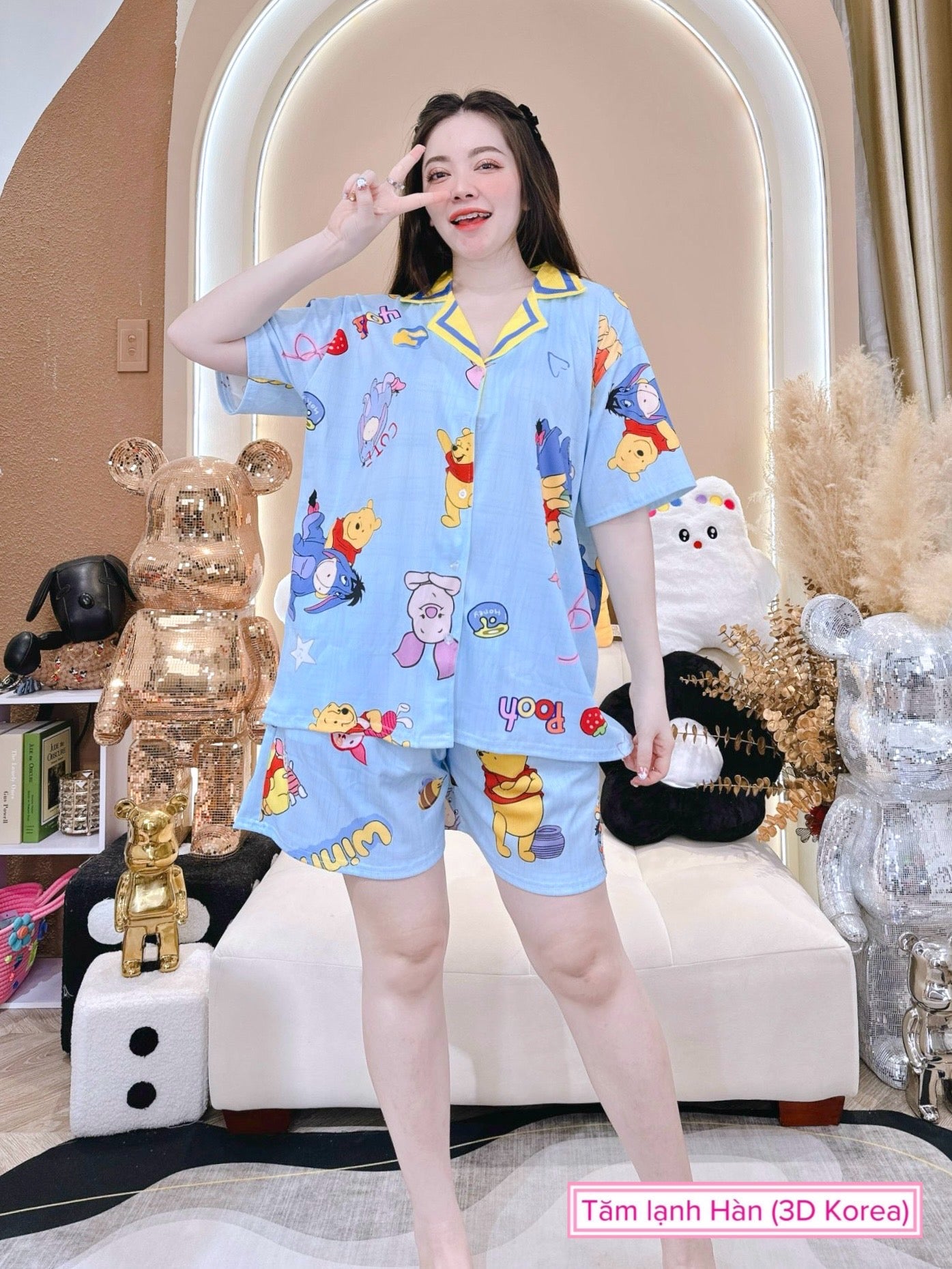 Pooh and Friends Ribbed Cotton Pajama Short Set