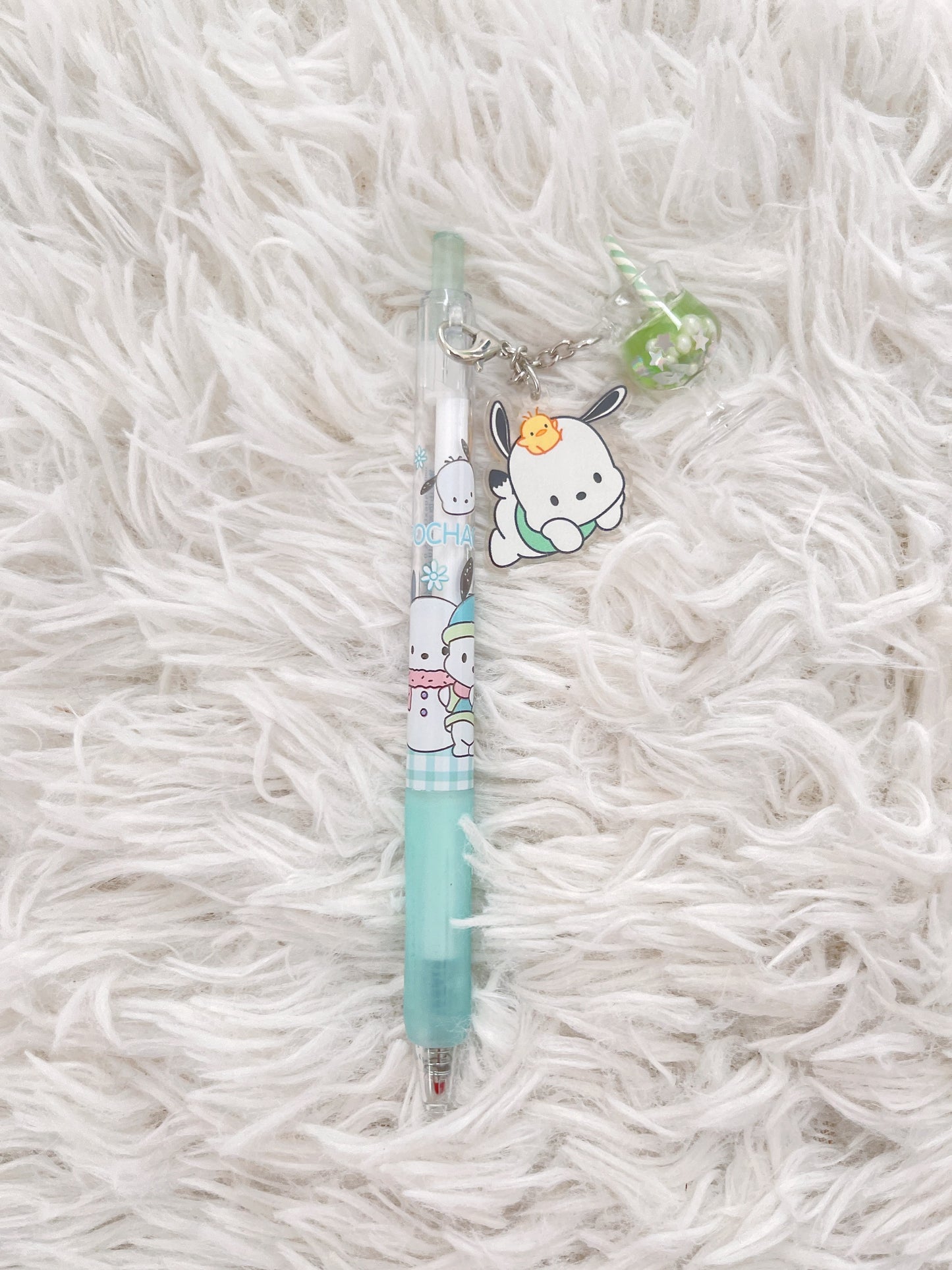 Cute/Kawaii Sanrio Characters Pen with Charm 0.5mm, School Supply, Gift, Hello Kitty, Kuromi, Cinnamoroll, Pompompurin, My Melody, Pochacco