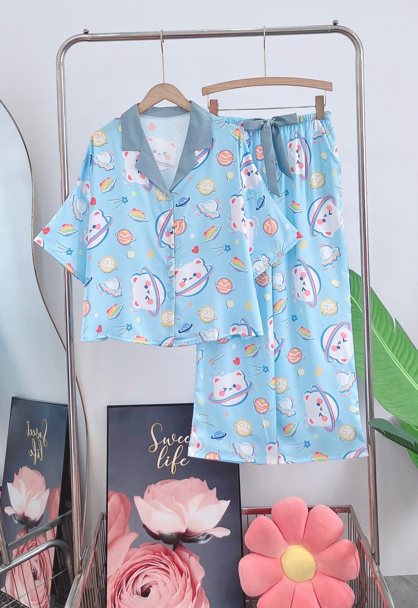 Spaceship Bear Short Sleeve