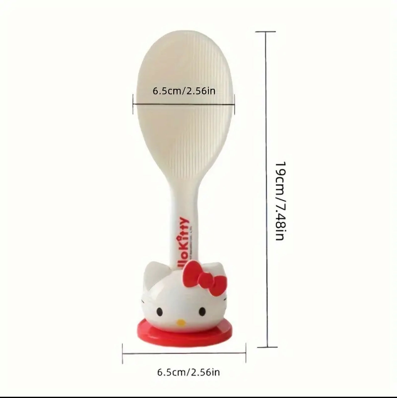 Cute Sanrio Hello Kitty Shamoji (Rice Paddle/Rice Spoon) with a Stand