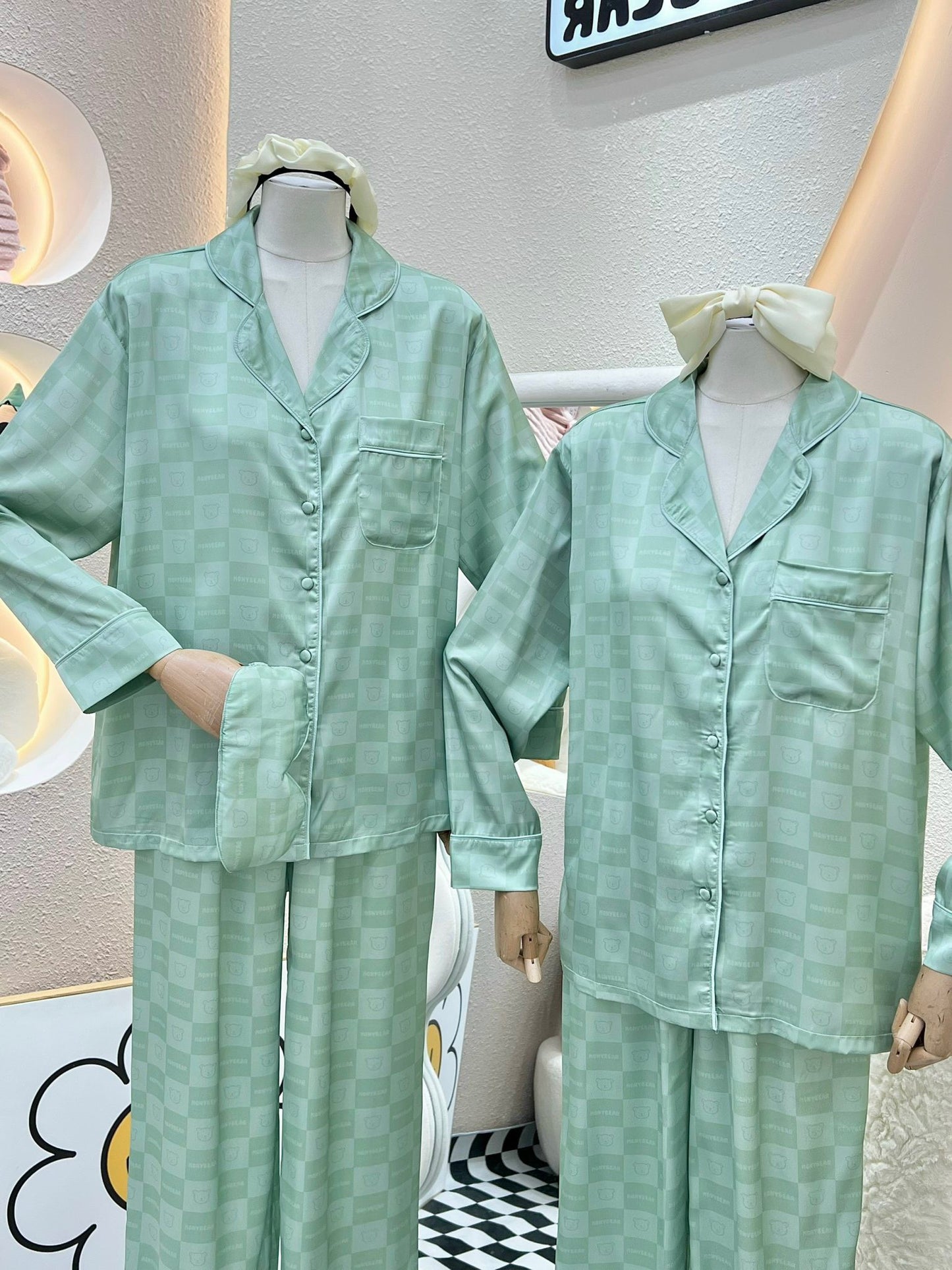 Minty Green Embossed Simplicity Long Sleeve