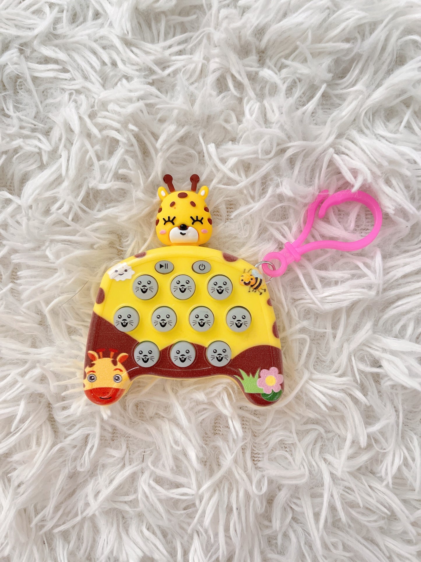 Mini Quich Push in Cute Animal Design Keychains, Bag Decoration, Frog, Cat, Giraffe, Monkey, Penguin, Elephant