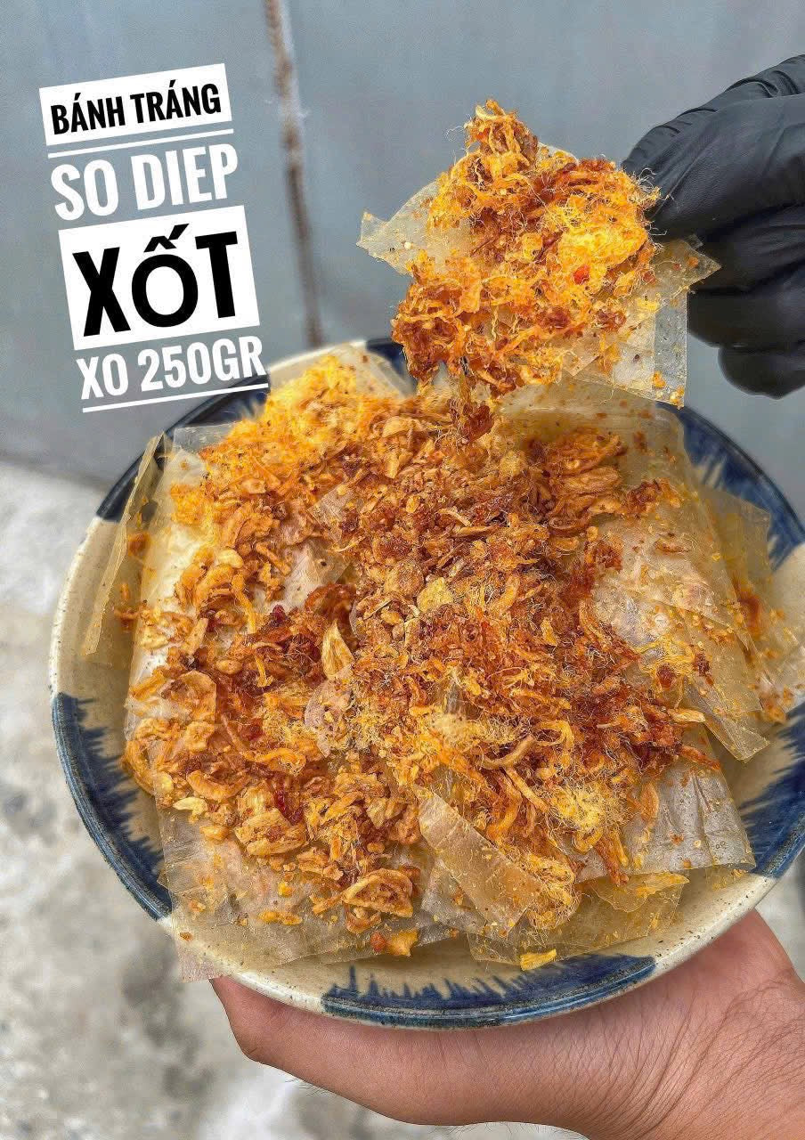 Vietnamese Seasoned Rice Paper Snack in Scallop XO Sauce - bag of 250gram