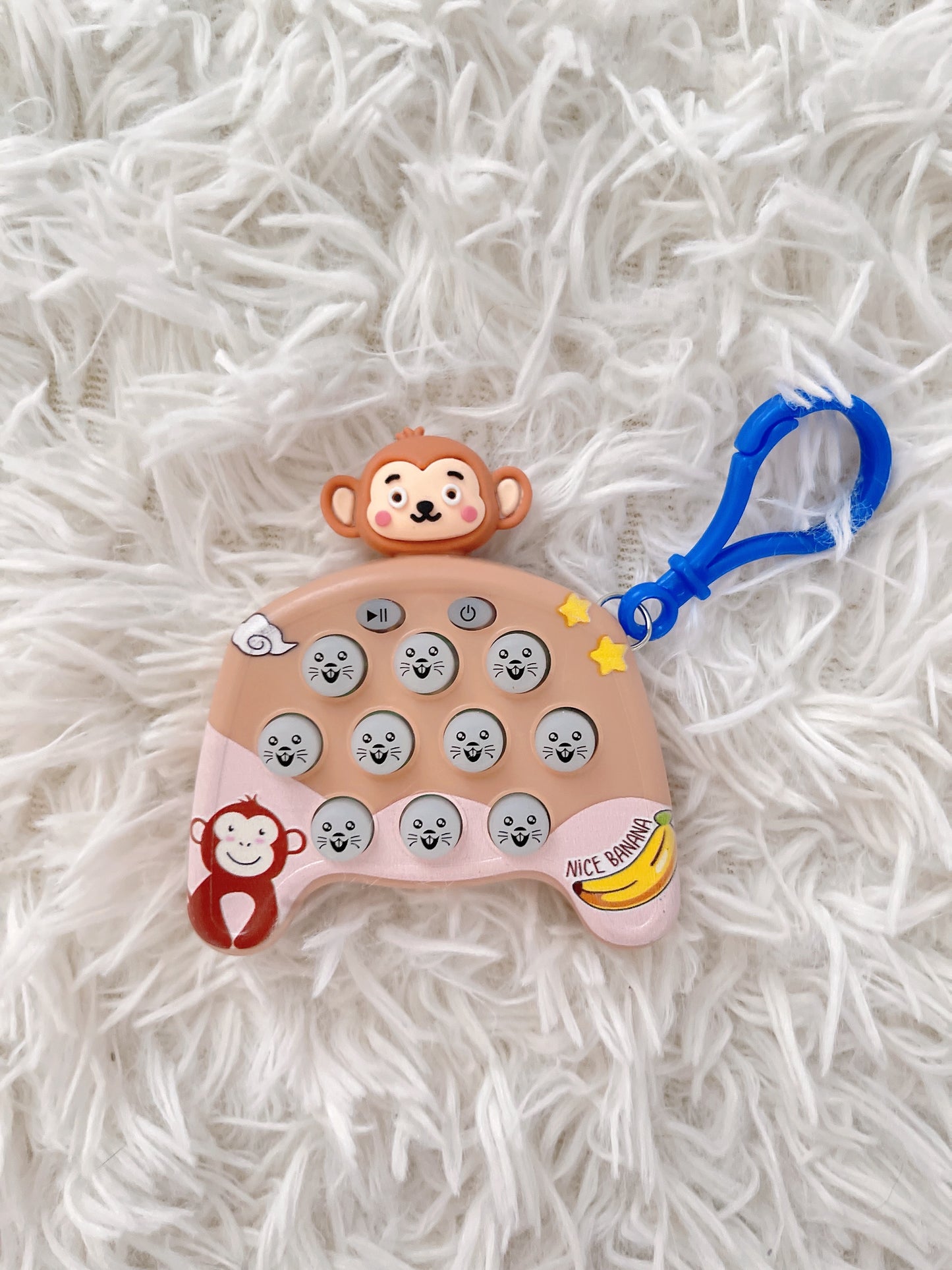 Mini Quich Push in Cute Animal Design Keychains, Bag Decoration, Frog, Cat, Giraffe, Monkey, Penguin, Elephant