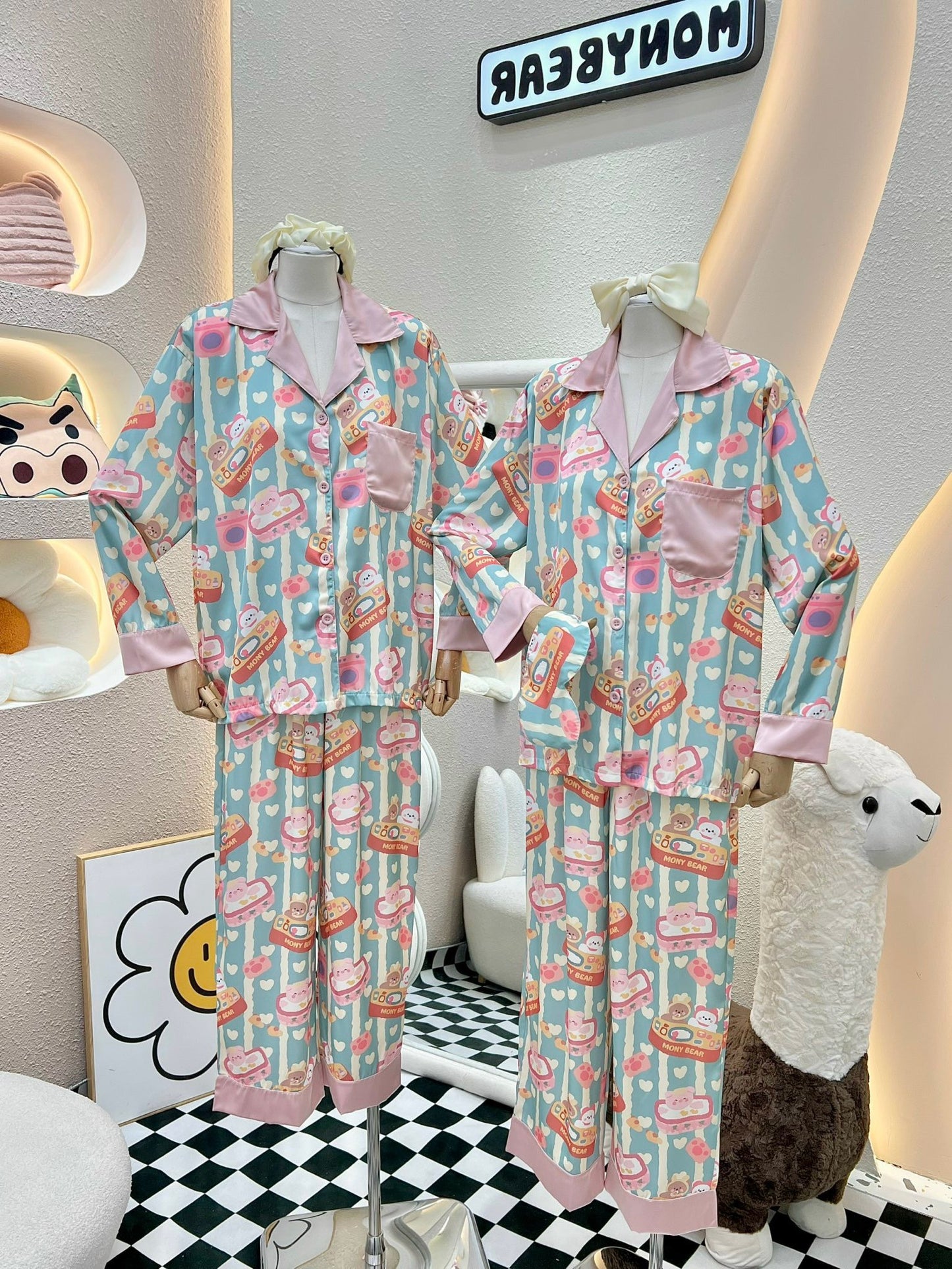 Pastel Pig and Friends Satin Long Sleeve