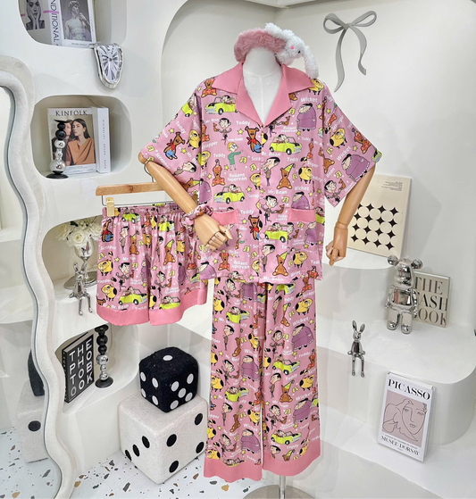 Mr. Bean Satin Pajama Short Sleeve
