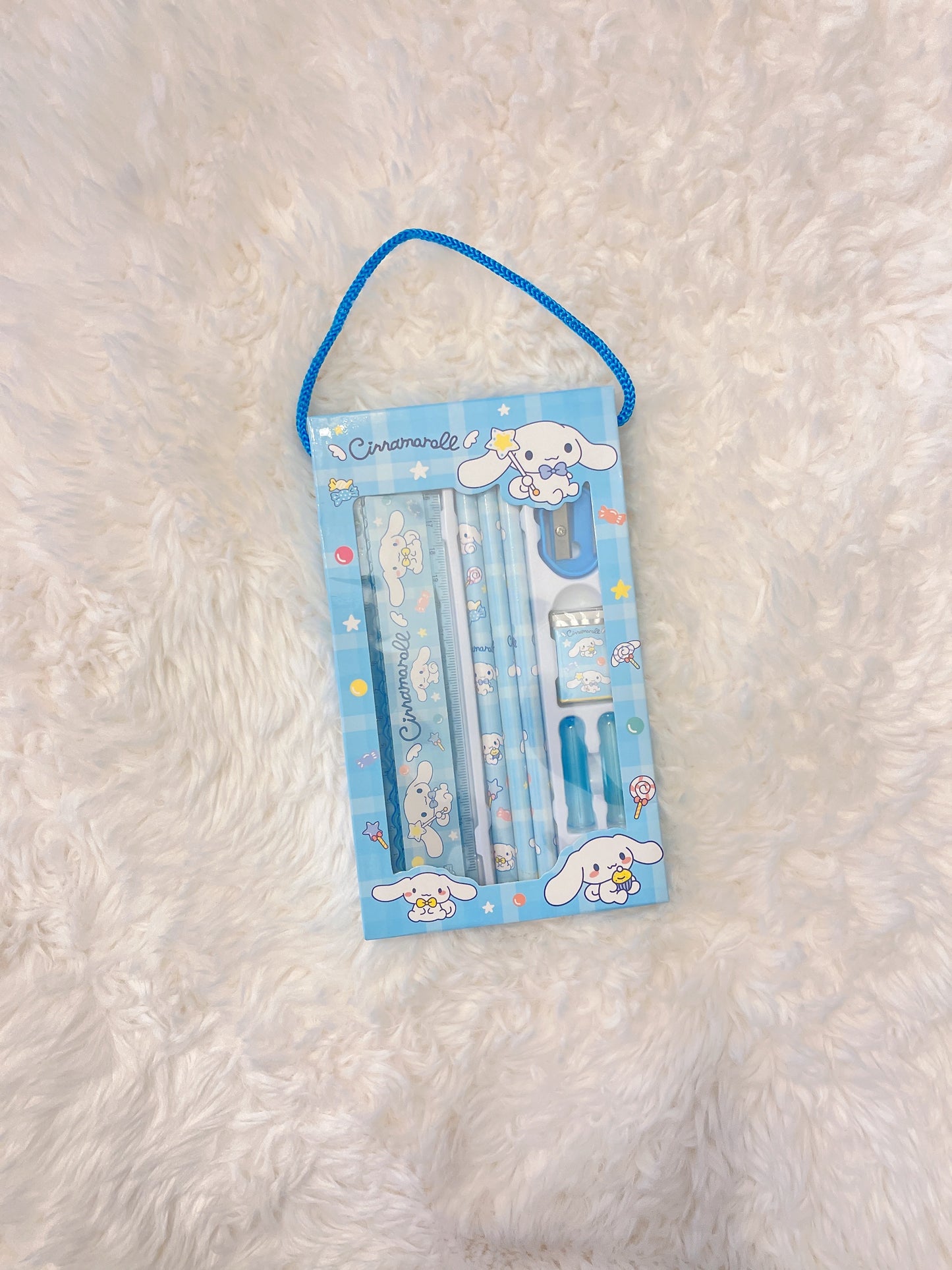 Cute Sanrio Characters Pencil & Ruler Set, Pompompurin, Hello Kitty, My Melody, Cinnamoroll, Kuromi