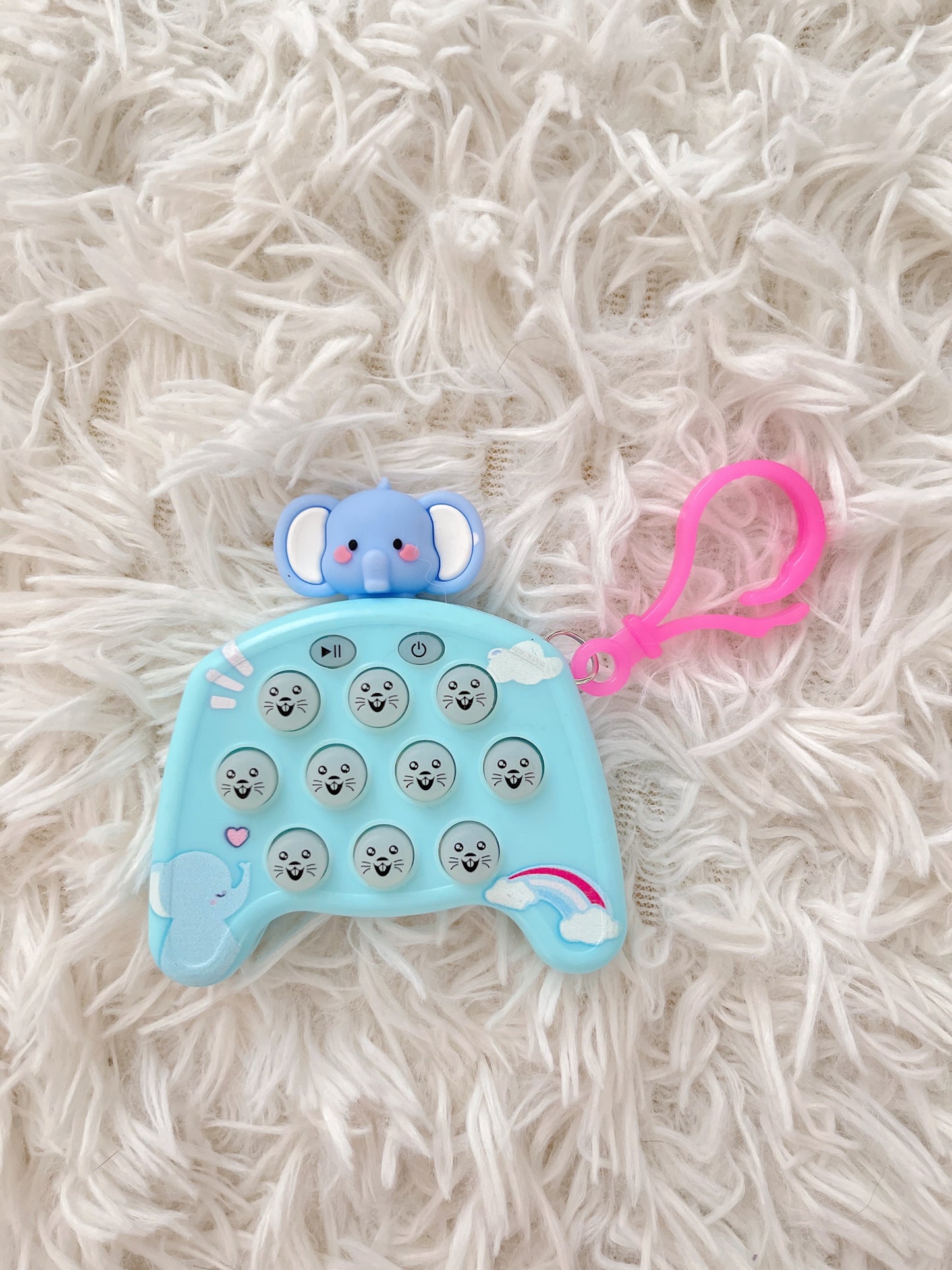 Mini Quich Push in Cute Animal Design Keychains, Bag Decoration, Frog, Cat, Giraffe, Monkey, Penguin, Elephant