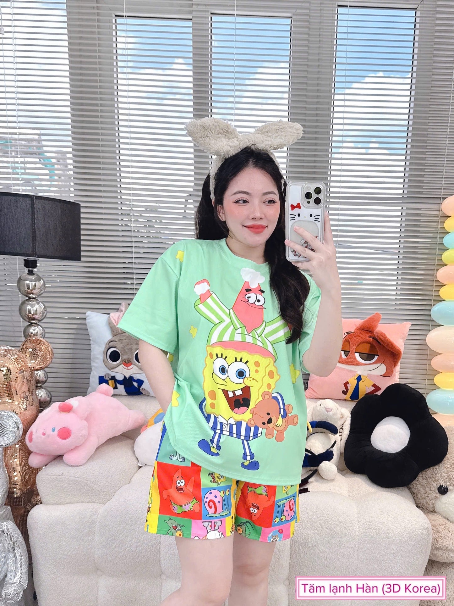 Spongebob Ribbed Cotton Short Set