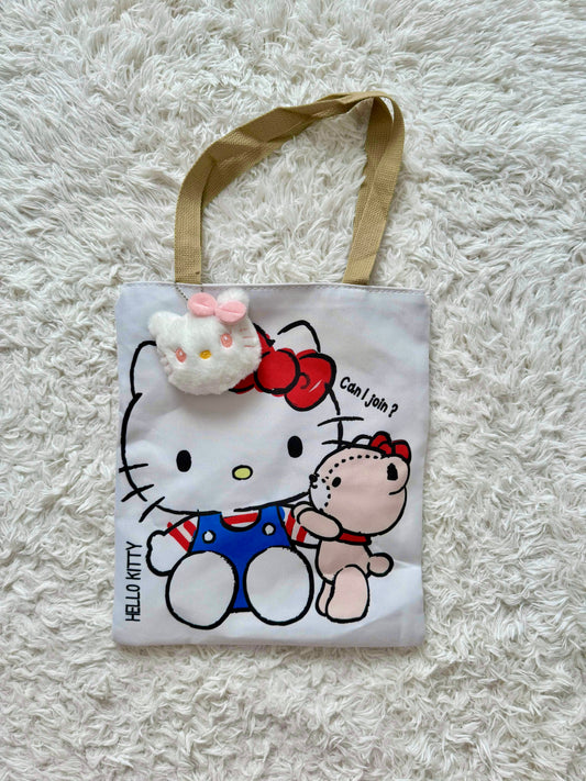 Hello Kitty and Bear Tote Bag