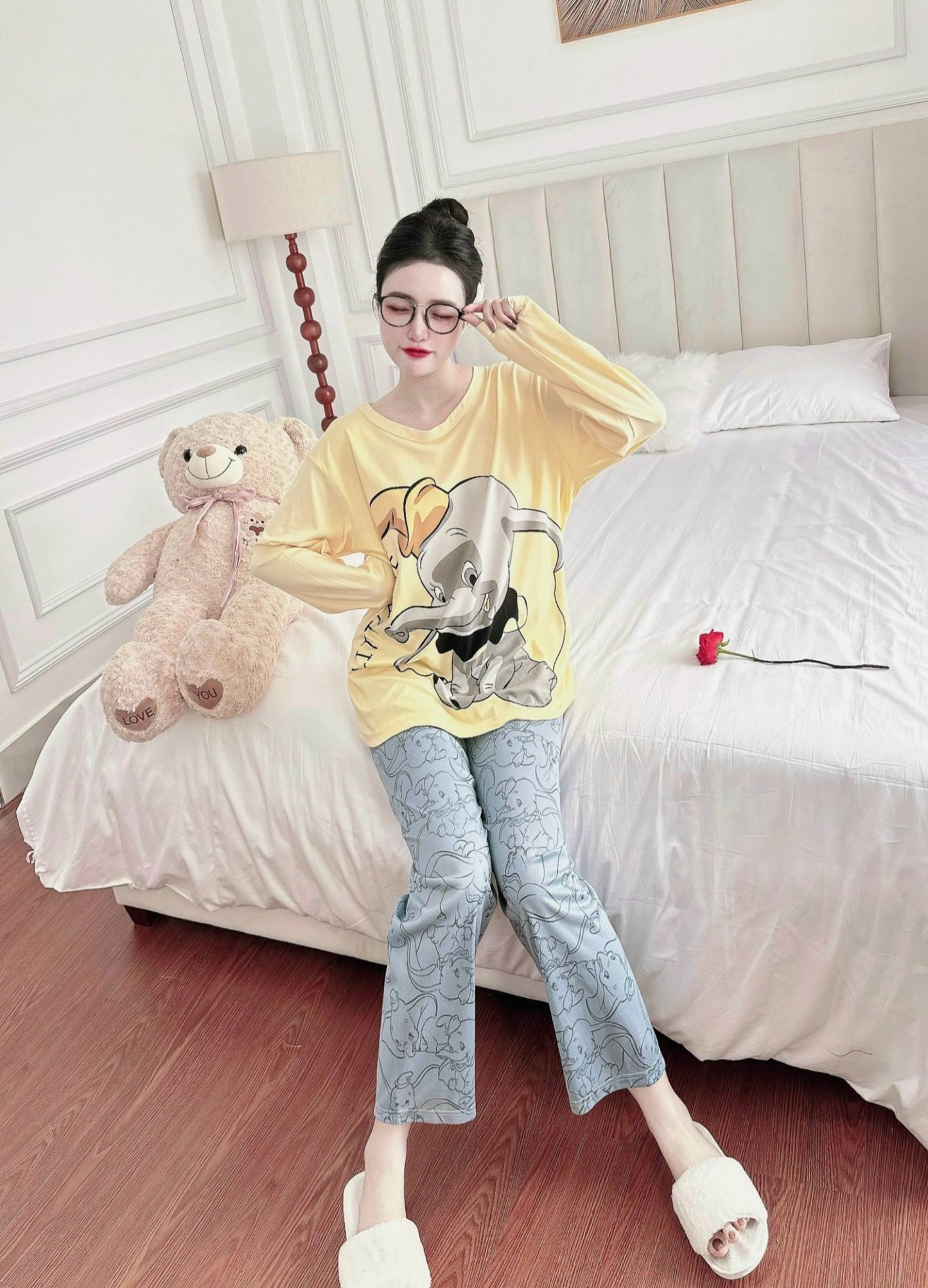 Yellow Dumbo Cotton Long Sleeve