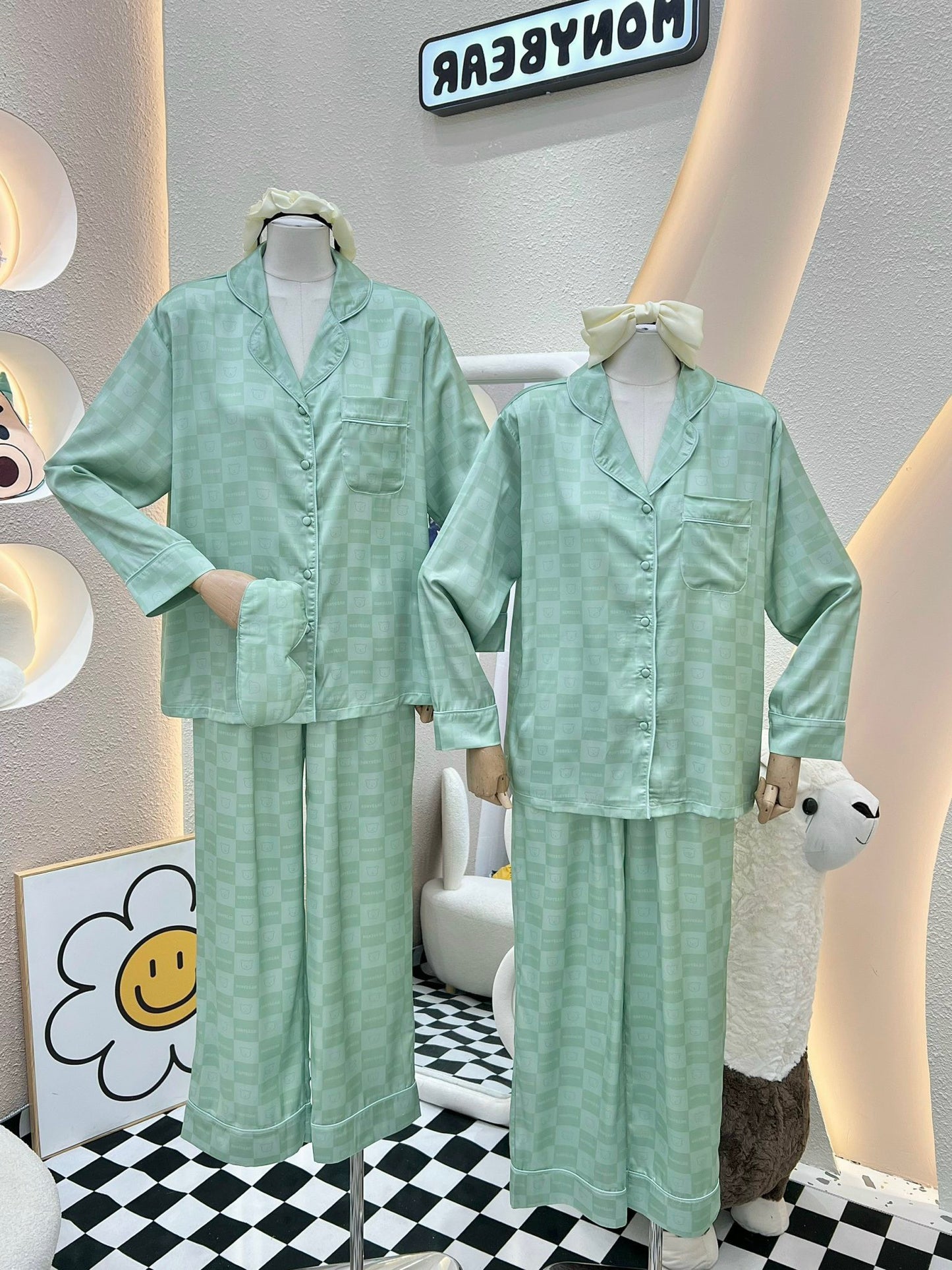 Minty Green Embossed Simplicity Long Sleeve