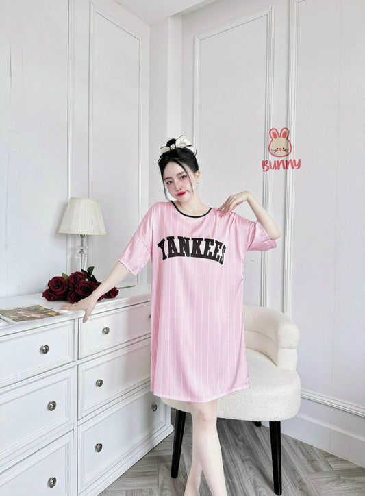 Pink Stripe Yankee Dress