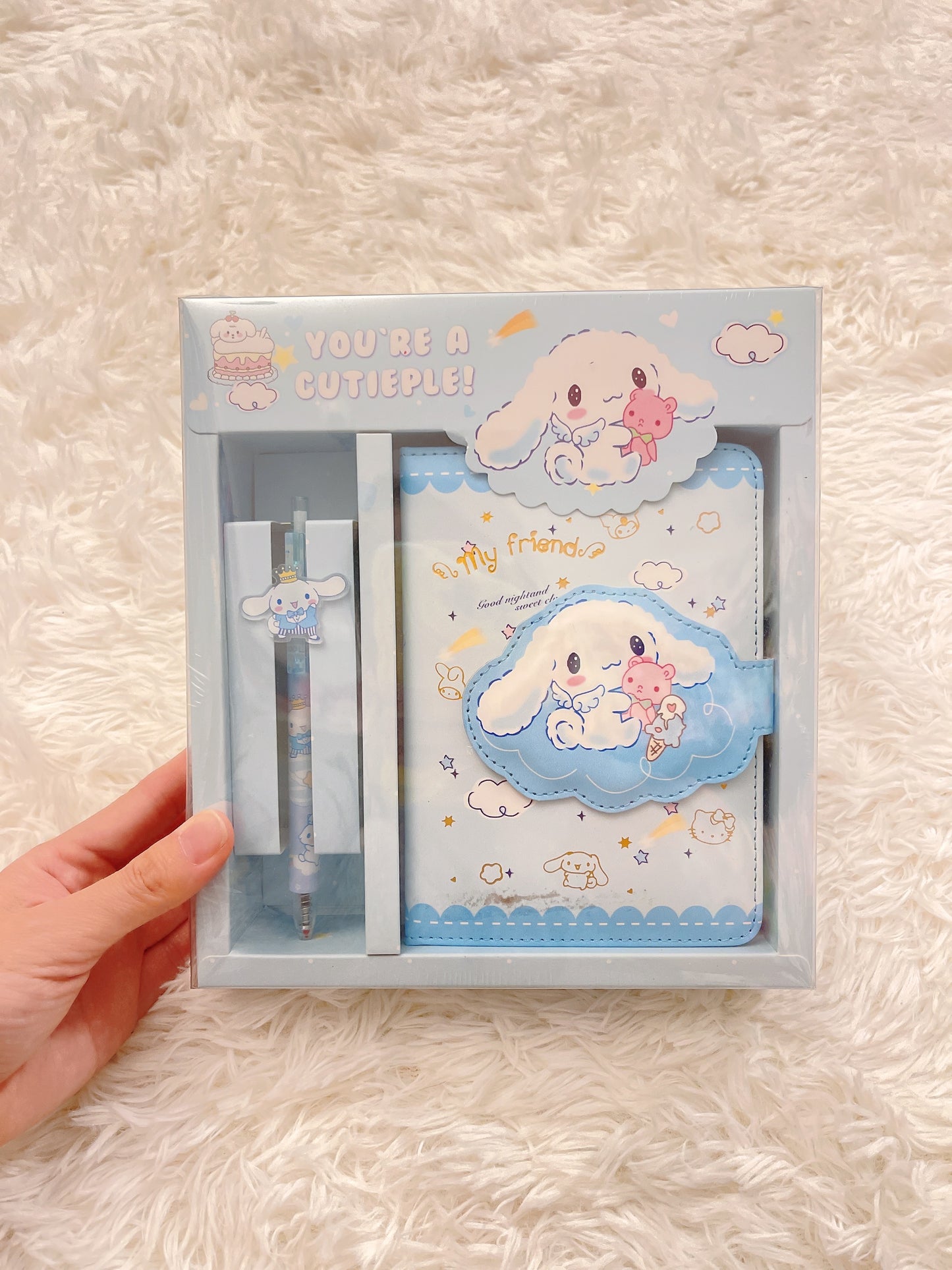 Kawaii Sanrio Characters Diary/Notebook and Pen Set, Hello Kitty, Cinnamoroll, My Melody