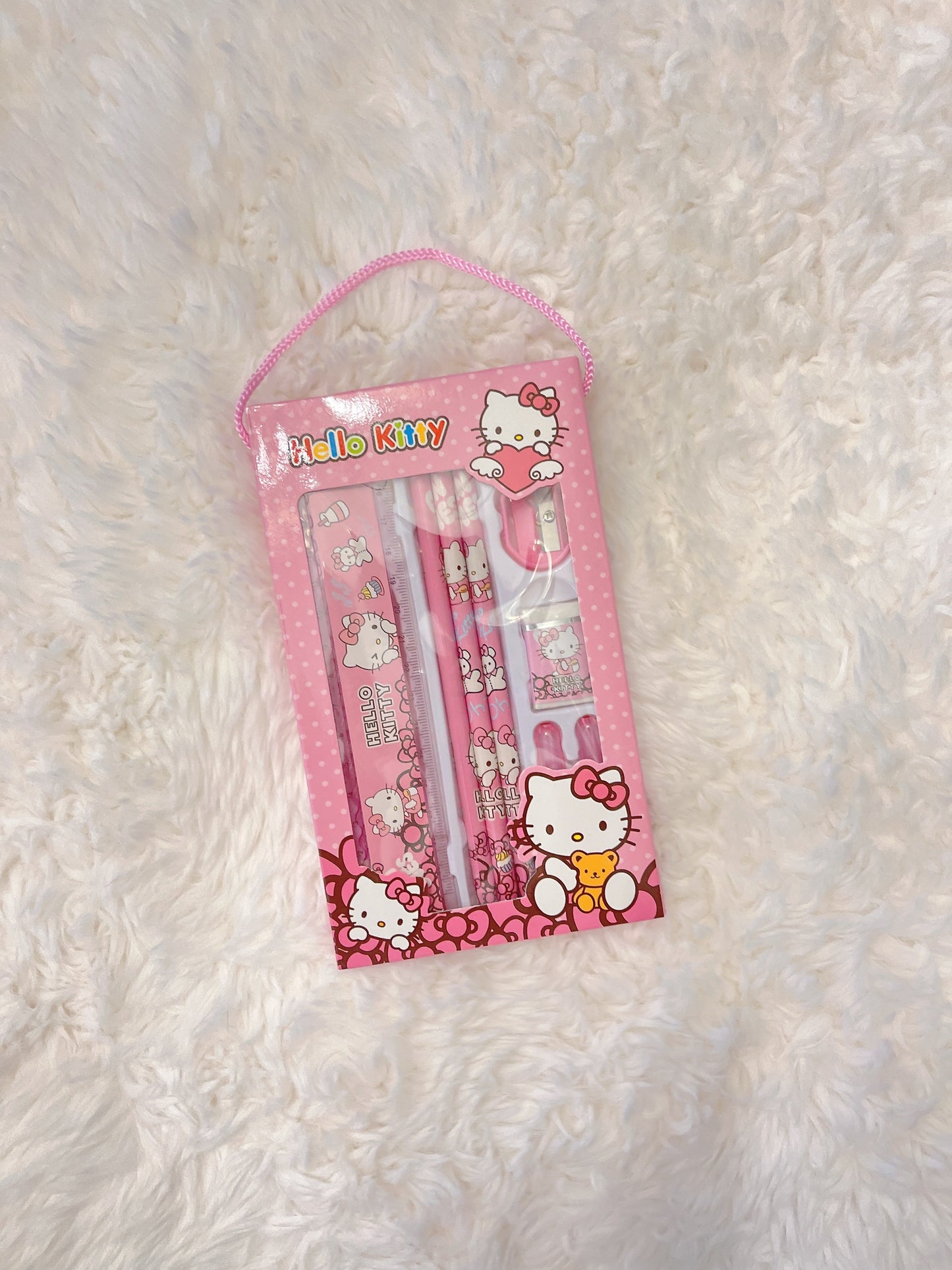 Cute Sanrio Characters Pencil & Ruler Set, Pompompurin, Hello Kitty, My Melody, Cinnamoroll, Kuromi
