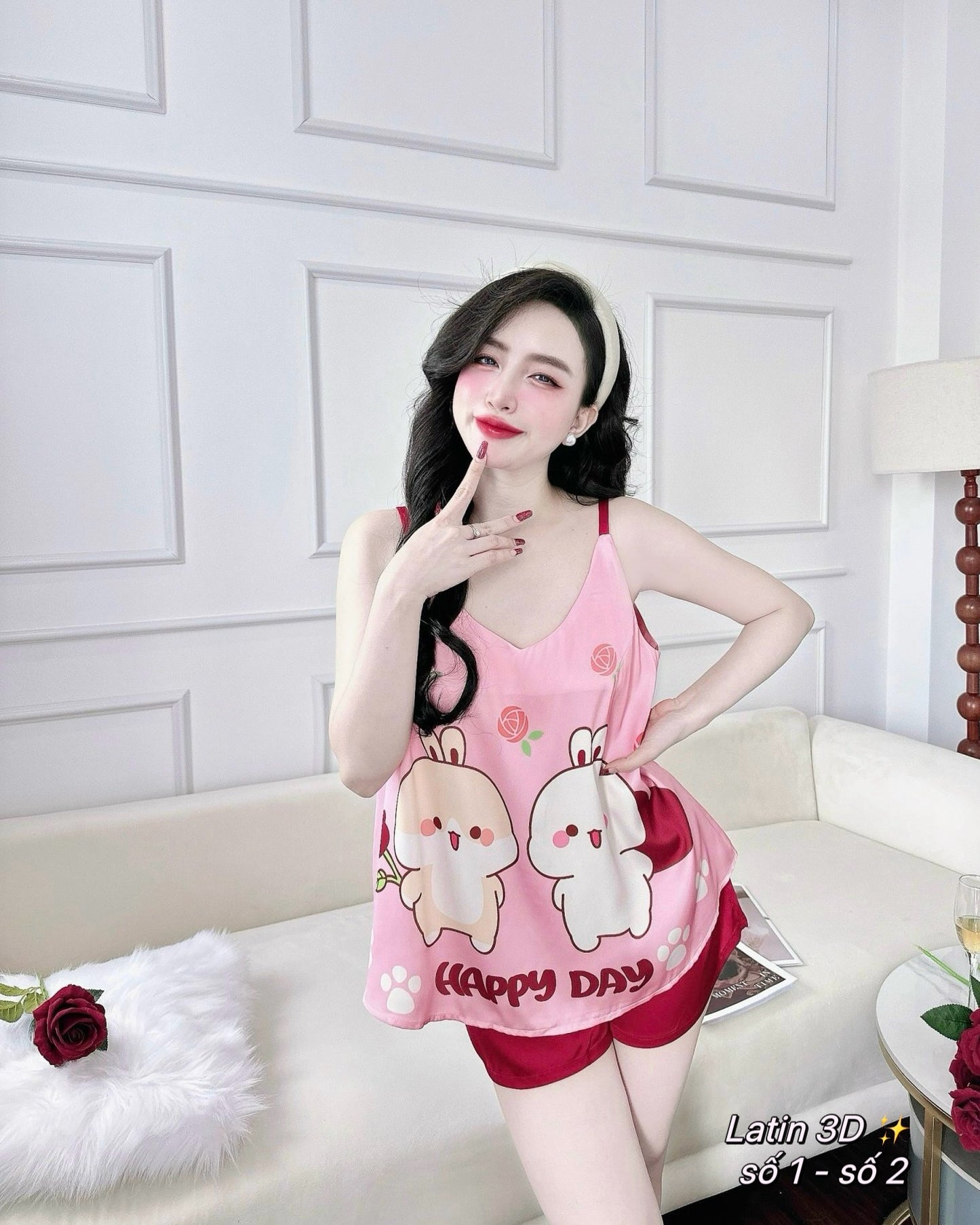 Satin Tank Top Pajama Short Set