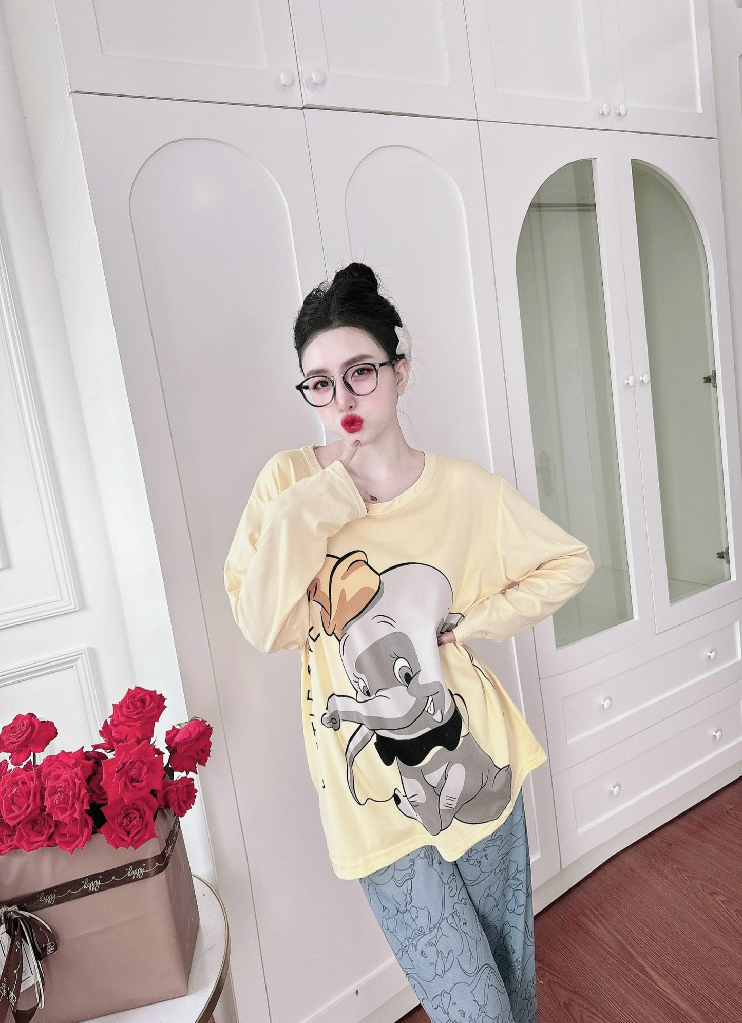 Yellow Dumbo Cotton Long Sleeve