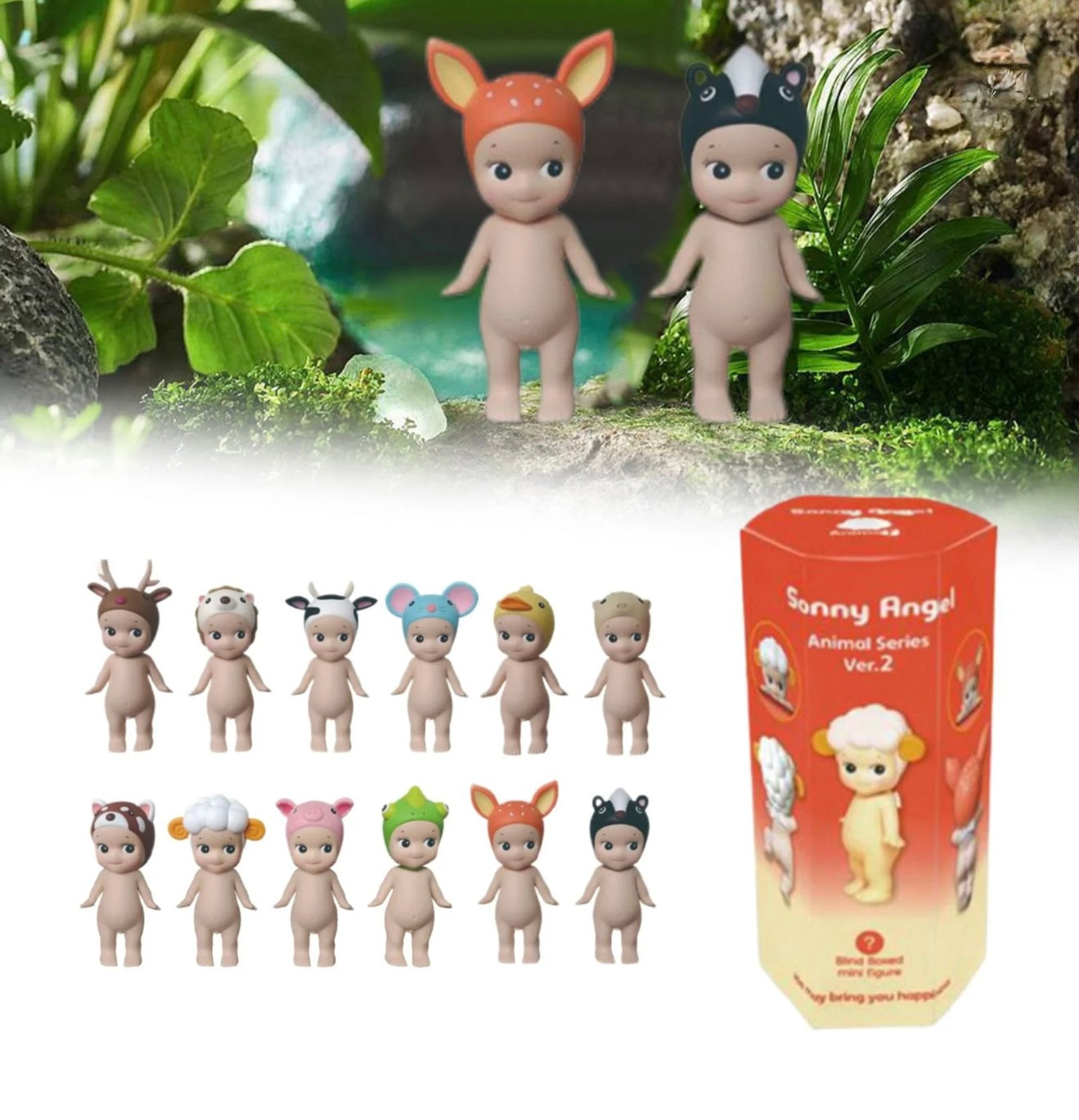 Sonny Angel Standing Animal Series Version 2 Mini Figure Blind Box 1PCS (Randomly)