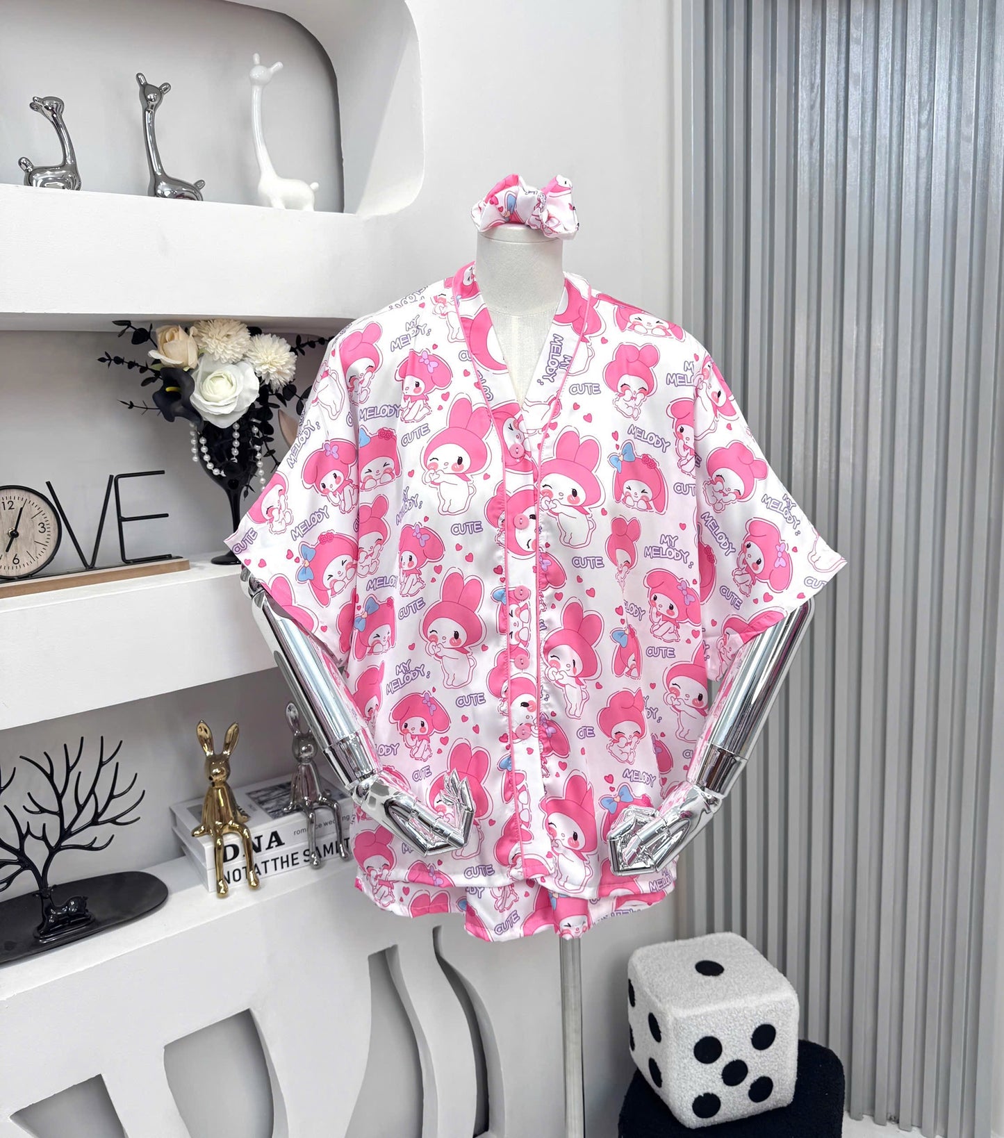 My Melody Satin Pajama Short Set