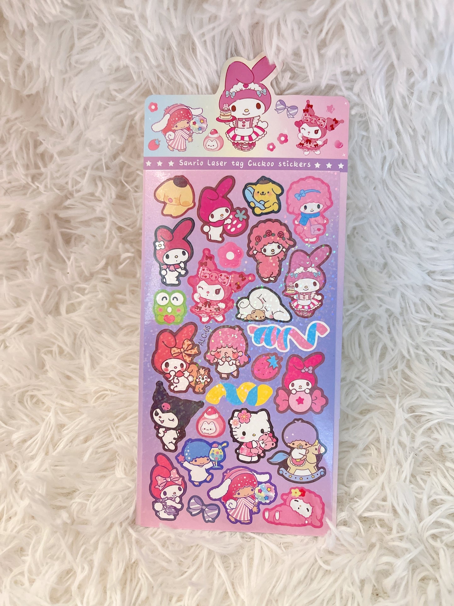 Set of 3 Kawaii Laser Cut Stickers, Cute Sanrio Characters Stickers, back to school, notebook decoration idea for kids, for girls