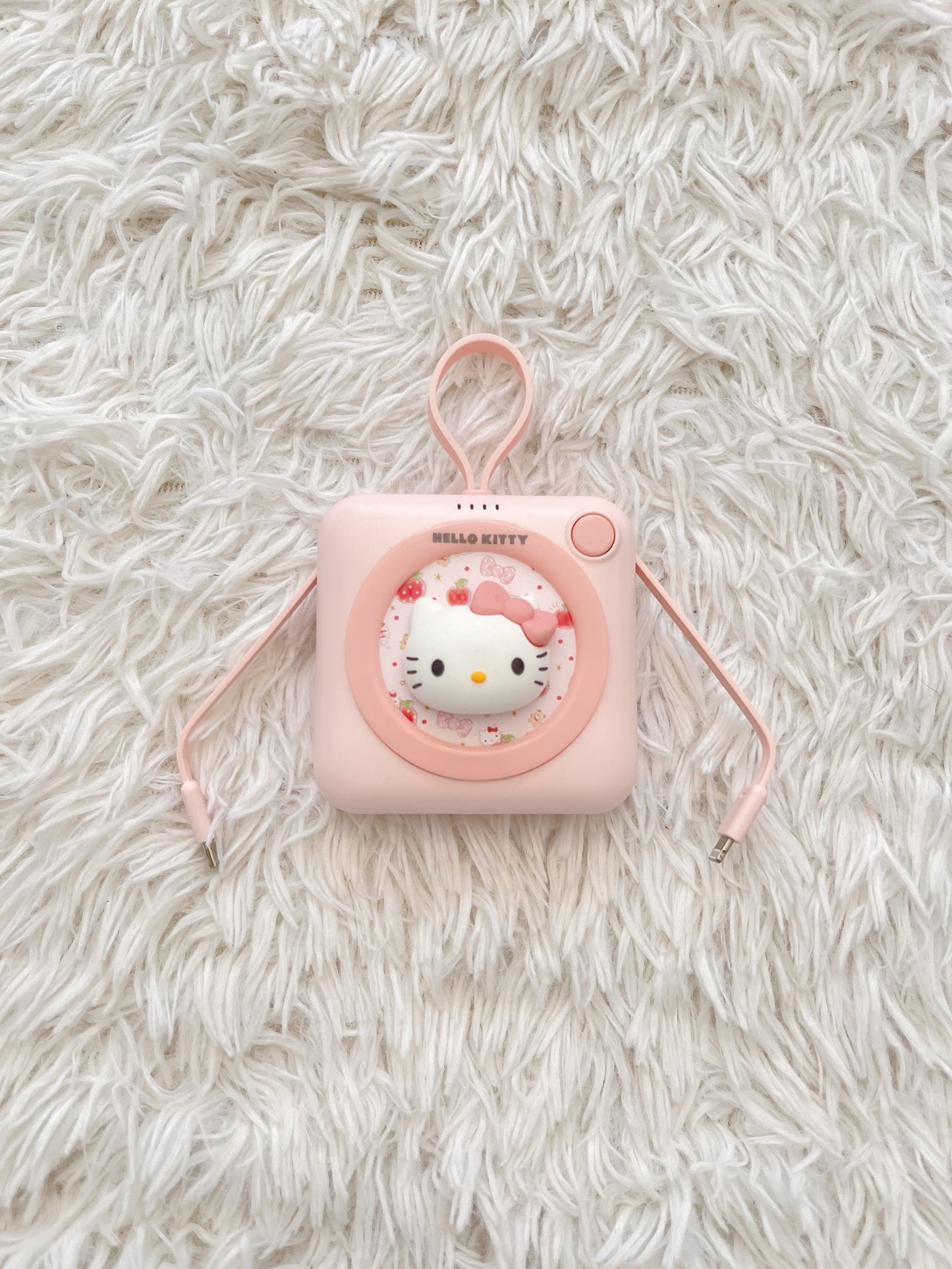 Cute Mini Power Bank 20000mAh with Attched Cables for IOS/Android Sanrio Hello Kitty Cinnamoroll