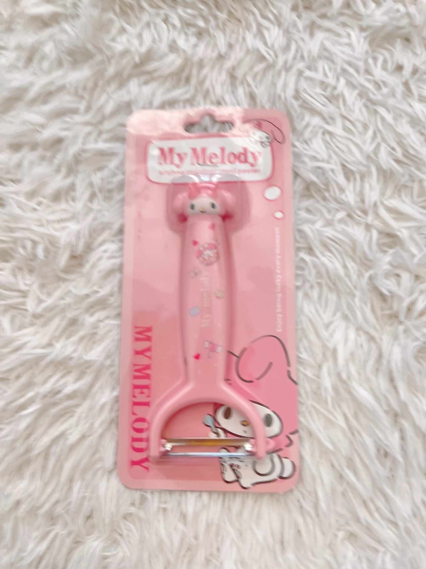 Cute Kawaii Sanrio Character Fruit Vegetable Peeler Double-Sided Stainless Steel Blade Hello Kitty Cinnamoroll MyMelody Kuromi Home Kitchen Supplies