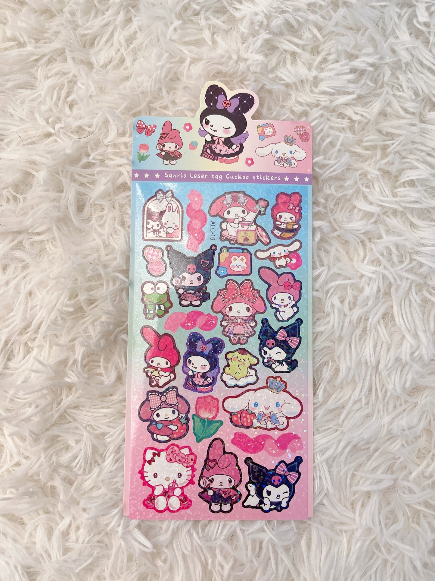 Set of 3 Kawaii Laser Cut Stickers, Cute Sanrio Characters Stickers, back to school, notebook decoration idea for kids, for girls