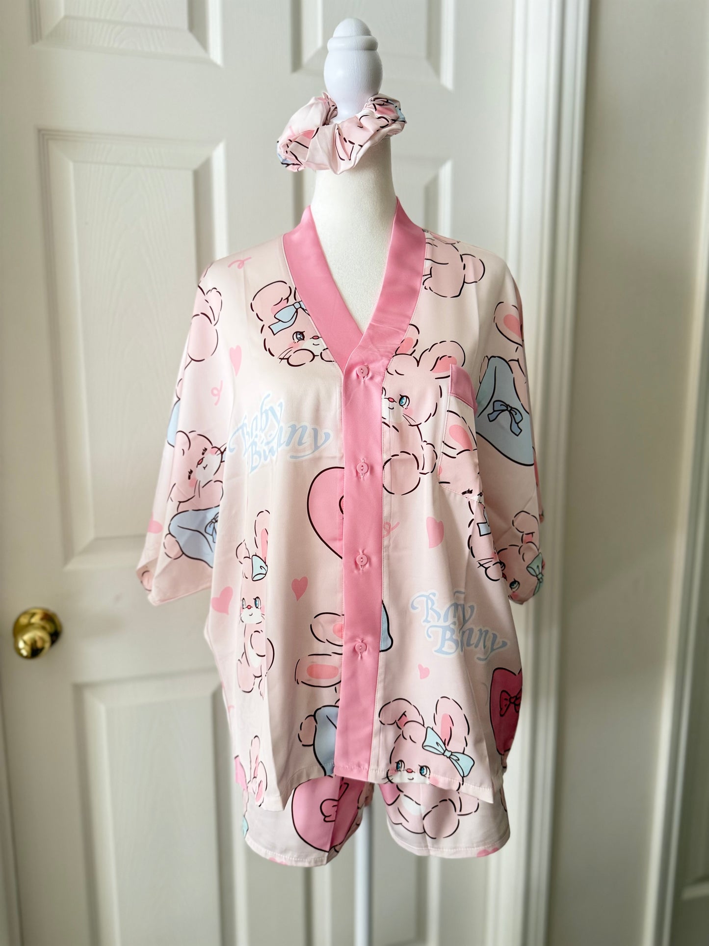 Baby Bunny Satin Pajama Short Set