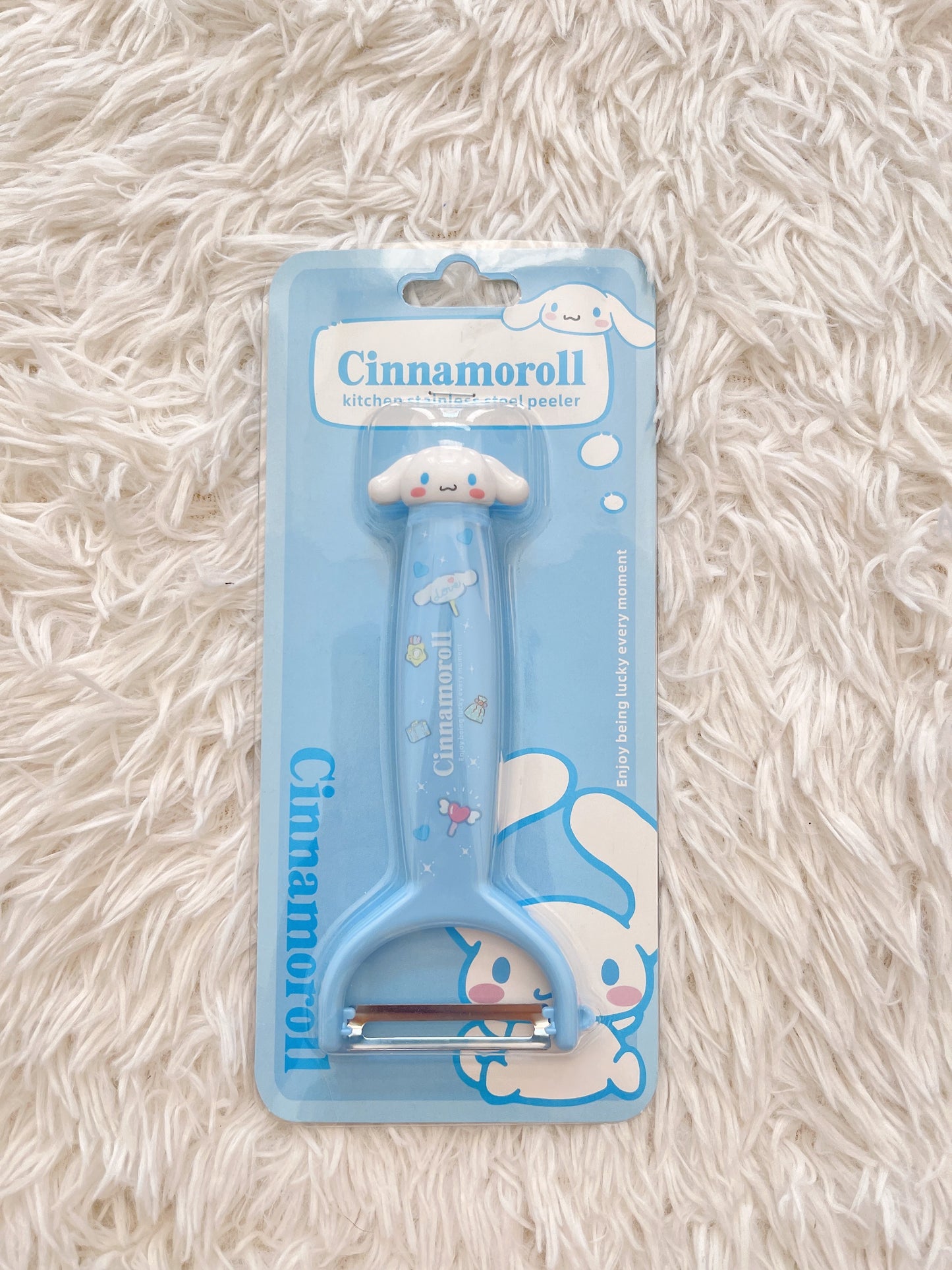 Cute Kawaii Sanrio Character Fruit Vegetable Peeler Double-Sided Stainless Steel Blade Hello Kitty Cinnamoroll MyMelody Kuromi Home Kitchen Supplies