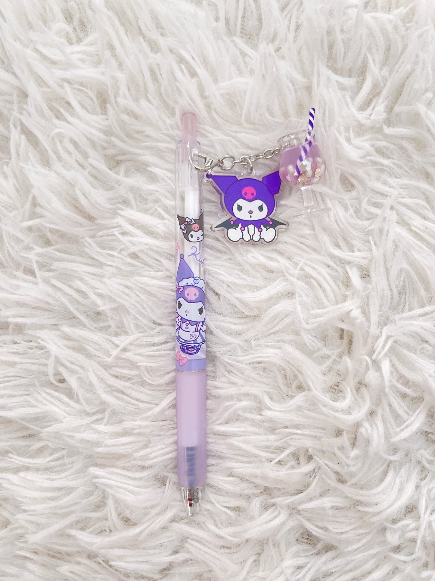 Cute/Kawaii Sanrio Characters Pen with Charm 0.5mm, School Supply, Gift, Hello Kitty, Kuromi, Cinnamoroll, Pompompurin, My Melody, Pochacco