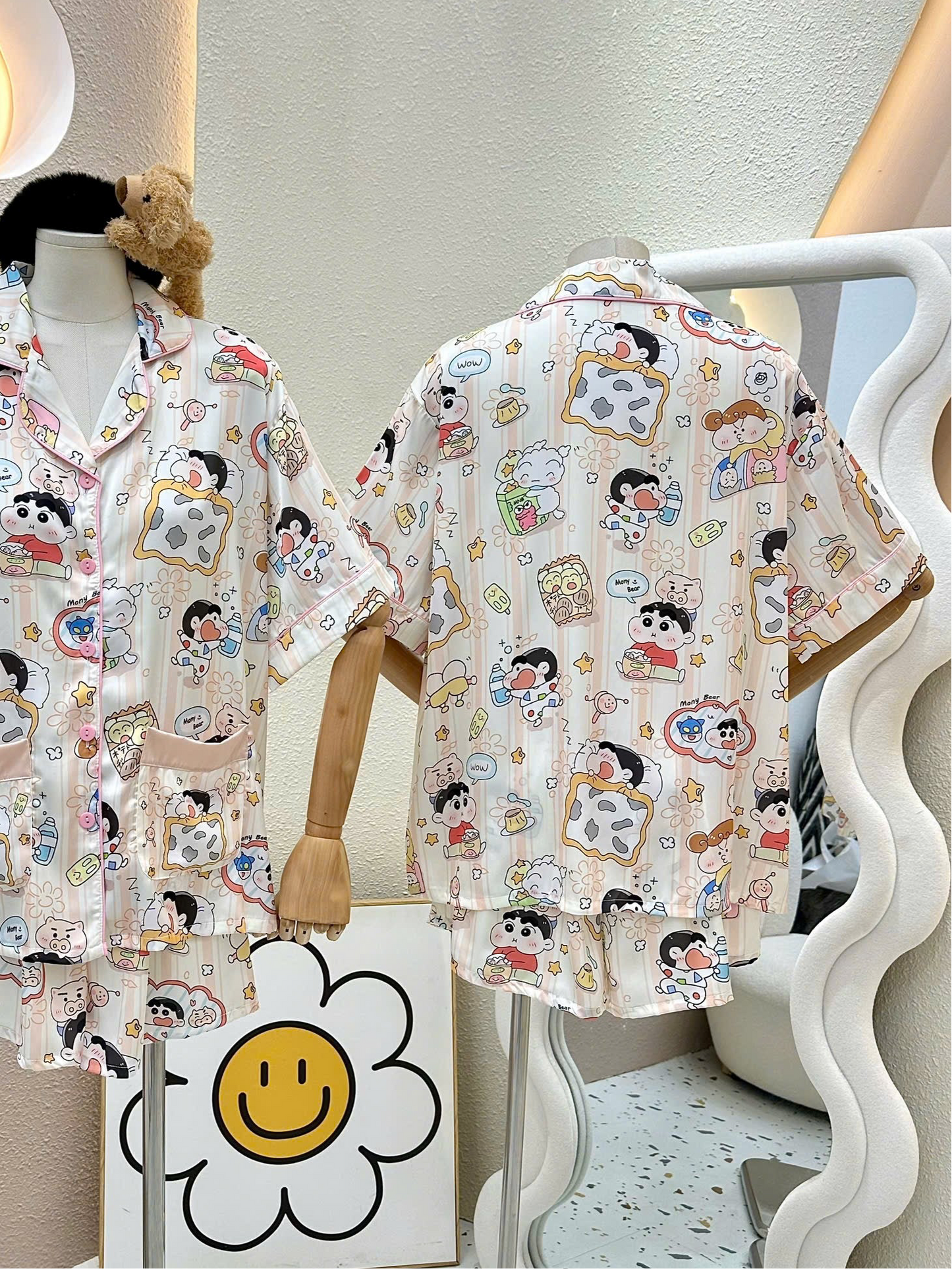 Shin Satin Pajama Short Set