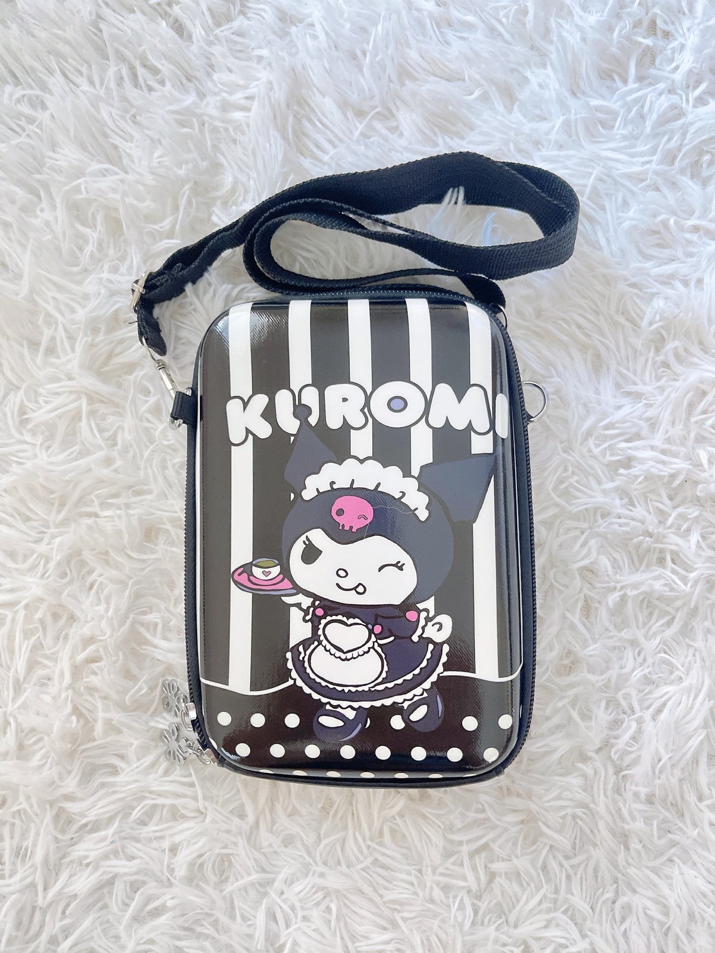 Sanrio Crossbody Bag Cartoon Kuromi Hard Shell Coin Purse Cute Wallet Mobile Phone Bag Gifts, Gift for Her, Gift for Kid