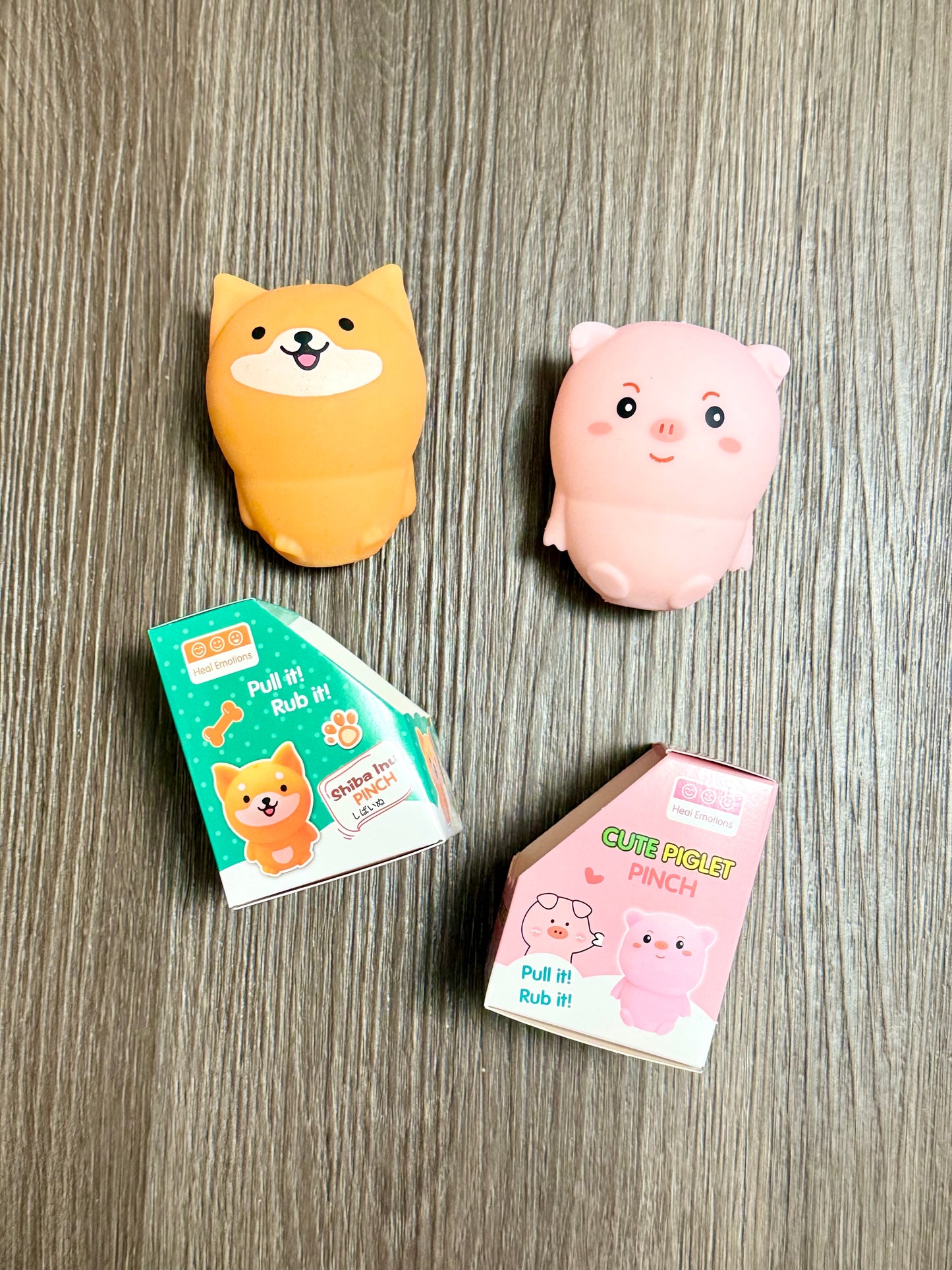 Cute Shiba Inu or Piglet Pinch Decompression Toy, Soft Squeeze, Stress Relief Fidget Toys