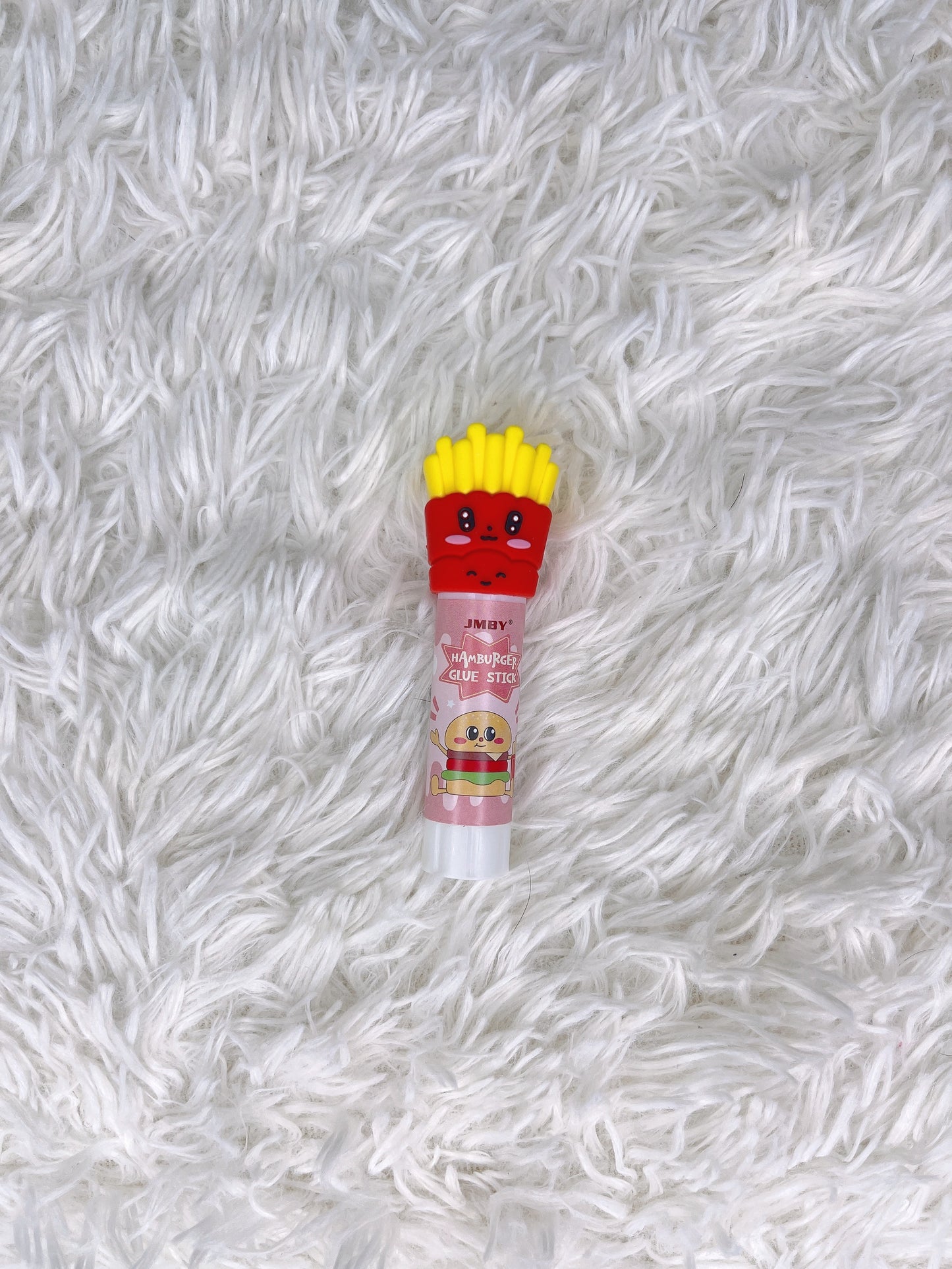 Kawaii Hamburger Fries Solid Glue Stick Strong Adhesive Pen Shape Glue Stick for School Cute Stationery Office Supplies